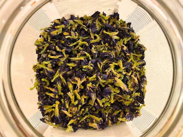 Butterfly Pea Flower Tea in jar