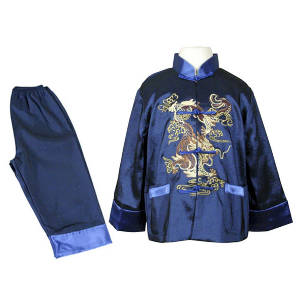 Boys Dragon Embroidered Long Sleeve Outfit