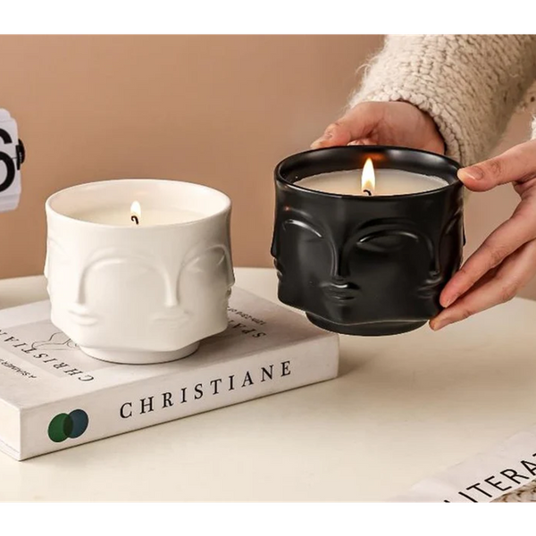 Buddha Lavender Scented Soy Candle- Black