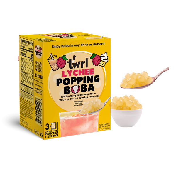 Twrl Lychee Popping Boba - 3 pack