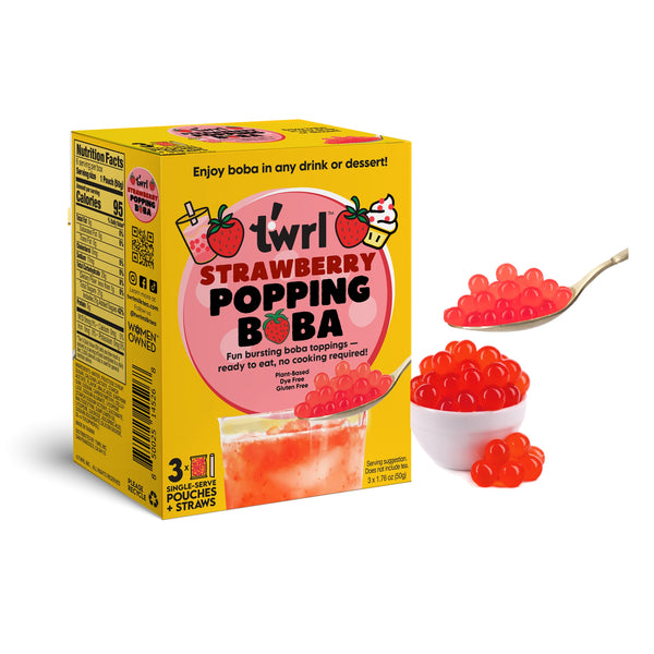 Twrl Strawberry Popping Boba - 3 pack