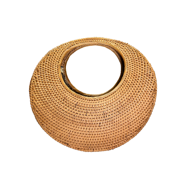 Ata vine handbag in half moon shape