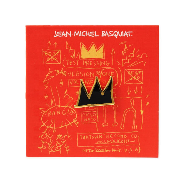 Jean-Michel Basquiat - Black and Gold Crown Pin