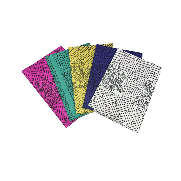 Vietnamese Joss Paper - 5 Patterned Colors (25 Sheets)