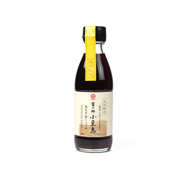 Small bottle of soy sauce