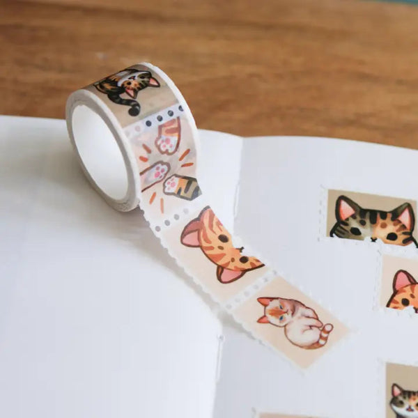 Stamp Washi Tape- Tabby Cats