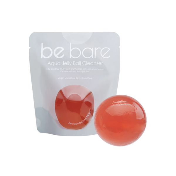 Be Bare Aqua Jelly Ball Cleanser with packaging on a white background