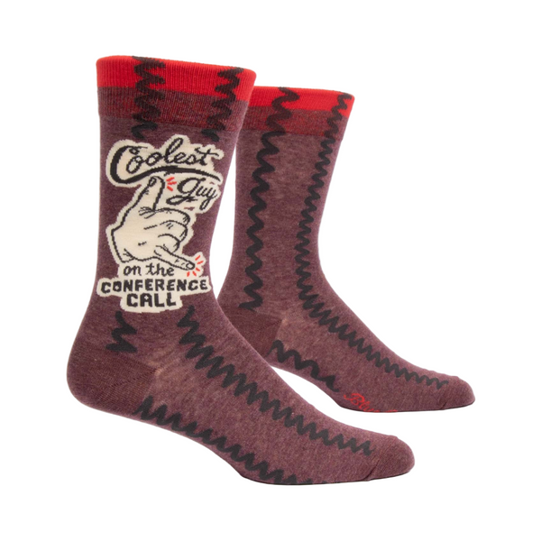 Pair of socks with a graphic design on a white background