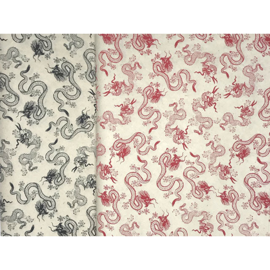 Handmade nepal silkscreen paper: Dragon design