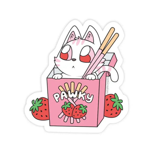 Paw-ky Cat Vinyl Sticker