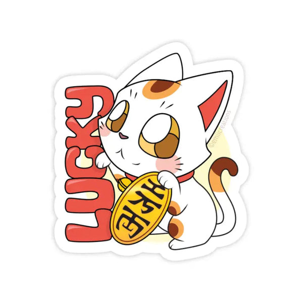 Lucky Cat Vinyl Sticker