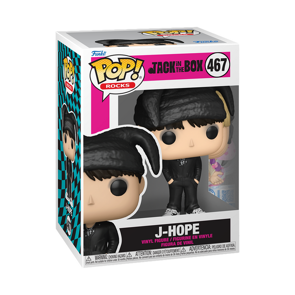 Funko Pop! vinyl figure packaging with J-Hope from BTS on a white background