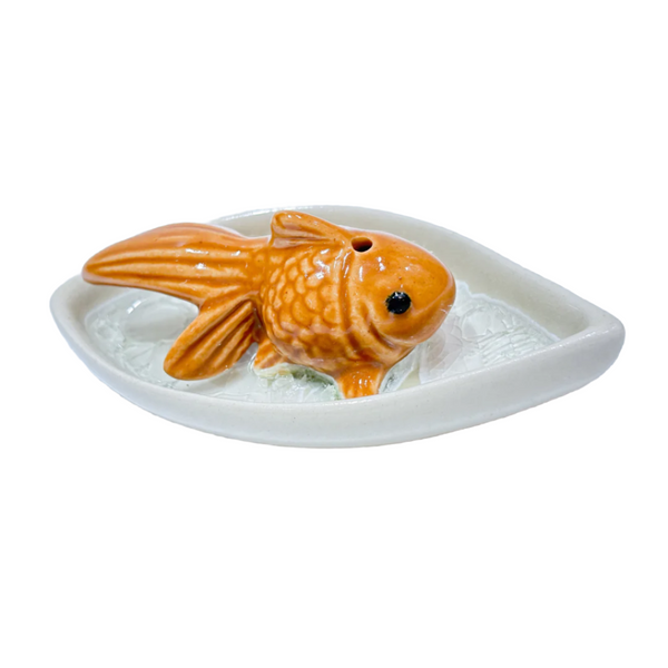 Goldfish incense holder
