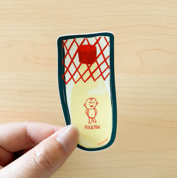 Fuck You Kewpie Waterproof Vinyl Stickers
