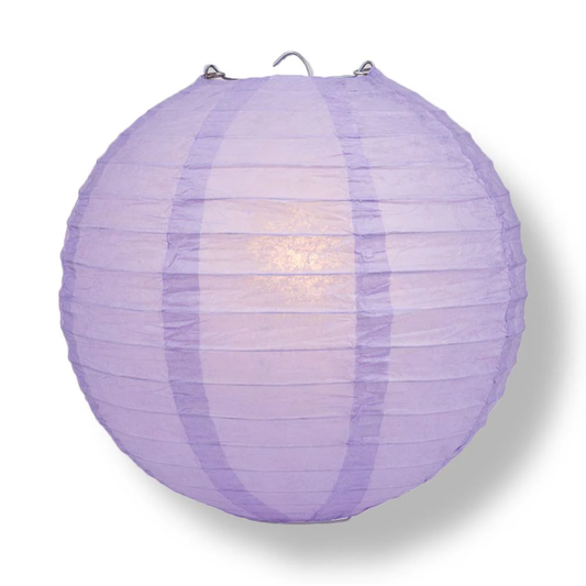 Lavender Wire Frame Spherical Paper Lantern