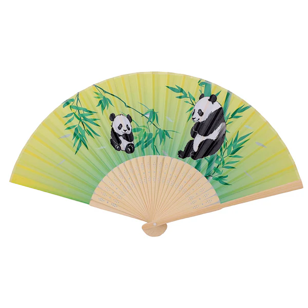 Panda Bamboo Hand Fan