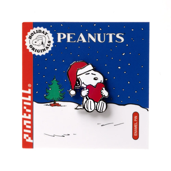Snoopy Hug Heart Christmas Pin