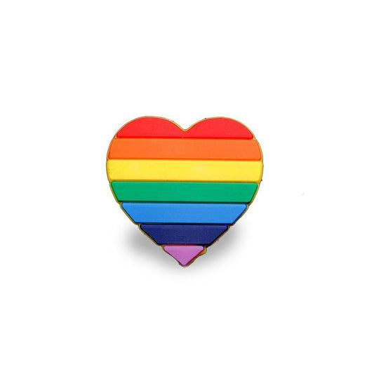 Rainbow Silicone Heart Pin