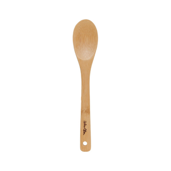 Bamboo spoon on a white background