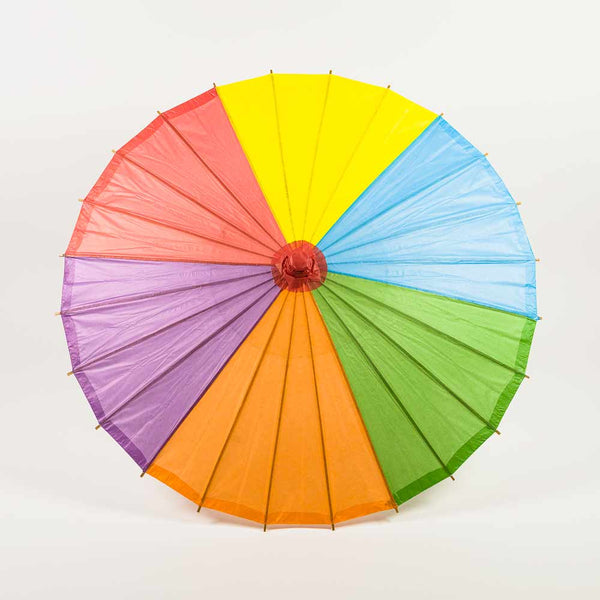 32" rainbow paper parasol