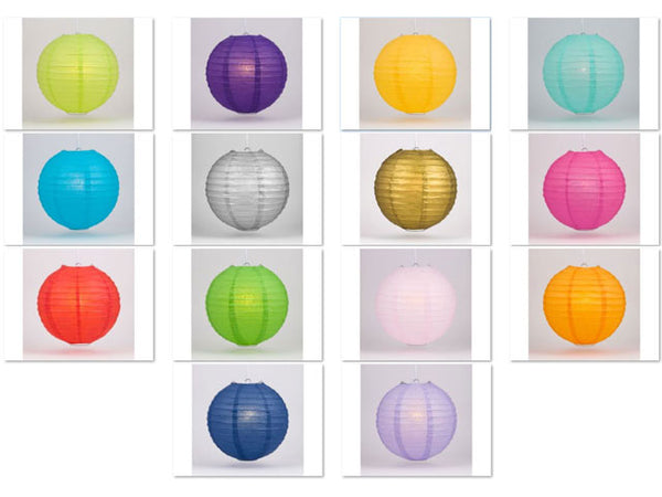 Multiple Colors Wire Frame Spherical Paper Lantern