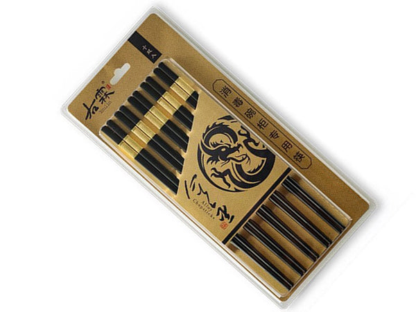 fortune design black chopstick set- packaged