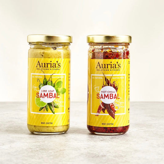 Jars of Auria's Kitchen sambals
