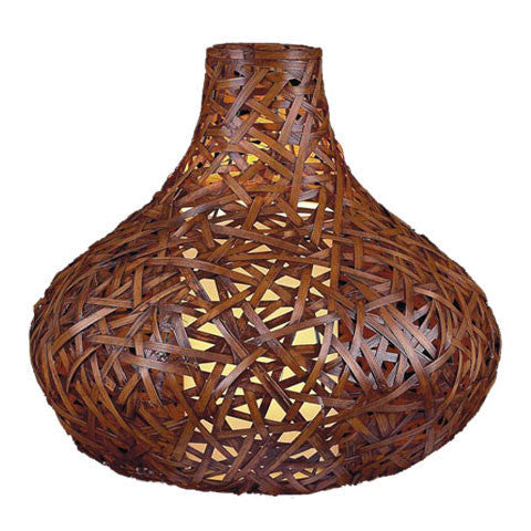 Weaved Brown bamboo Kobe Lamp