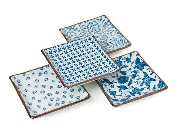 Small blue and white ceramic dishes