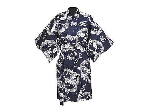 Blue and white dragon robe