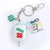 Cute Mahjong Tile Plush Keychain-Qi