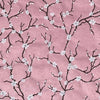 Handmade Nepal silkscreen paper: Peach Blossoms in pink