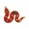 Red and gold Year of the Snake enamel pin