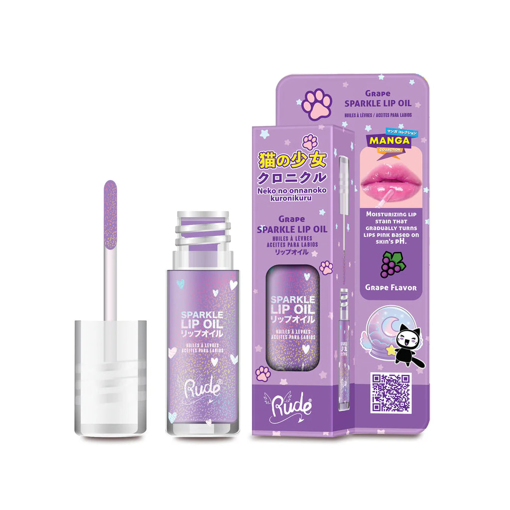 Manga Sparkle Lip Oil- Grape