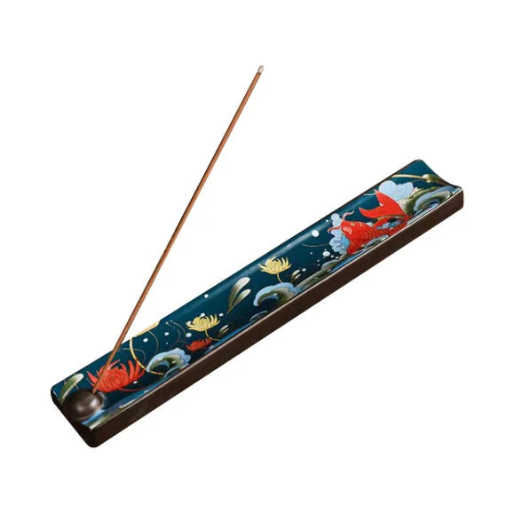 Koi Fish Ceramic Incense Holder