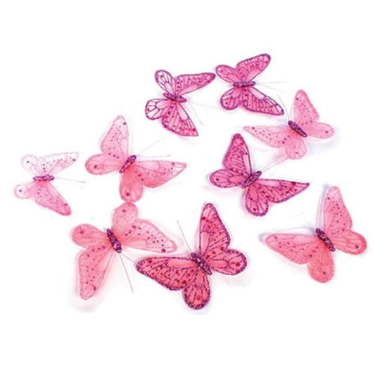 Pink butterfly decoration