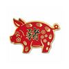 Red and gold Year of the Pig enamel pin