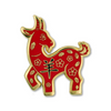 Red and gold Year of the Goat enamel pin