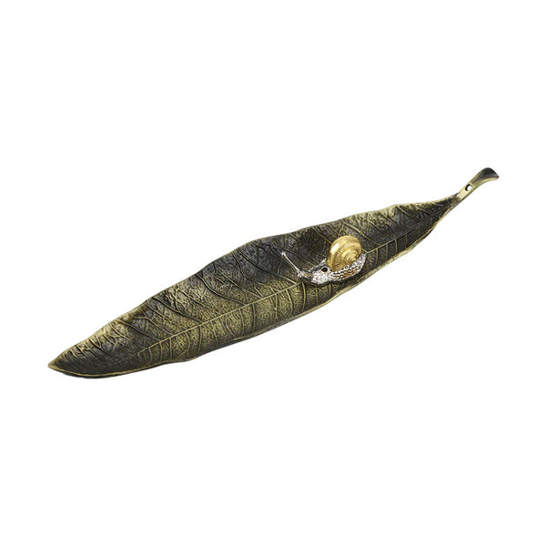 Snail On Leaf Incense Burner