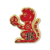 Red and gold Year of the Monkey enamel pin
