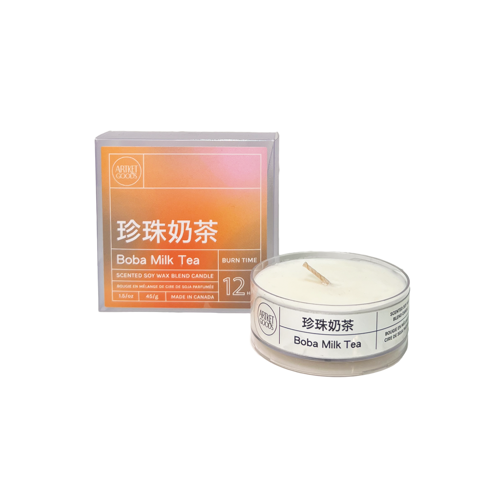 ArtKet Goods Scented Maxi Tealight Candle - Boba Milk Tea