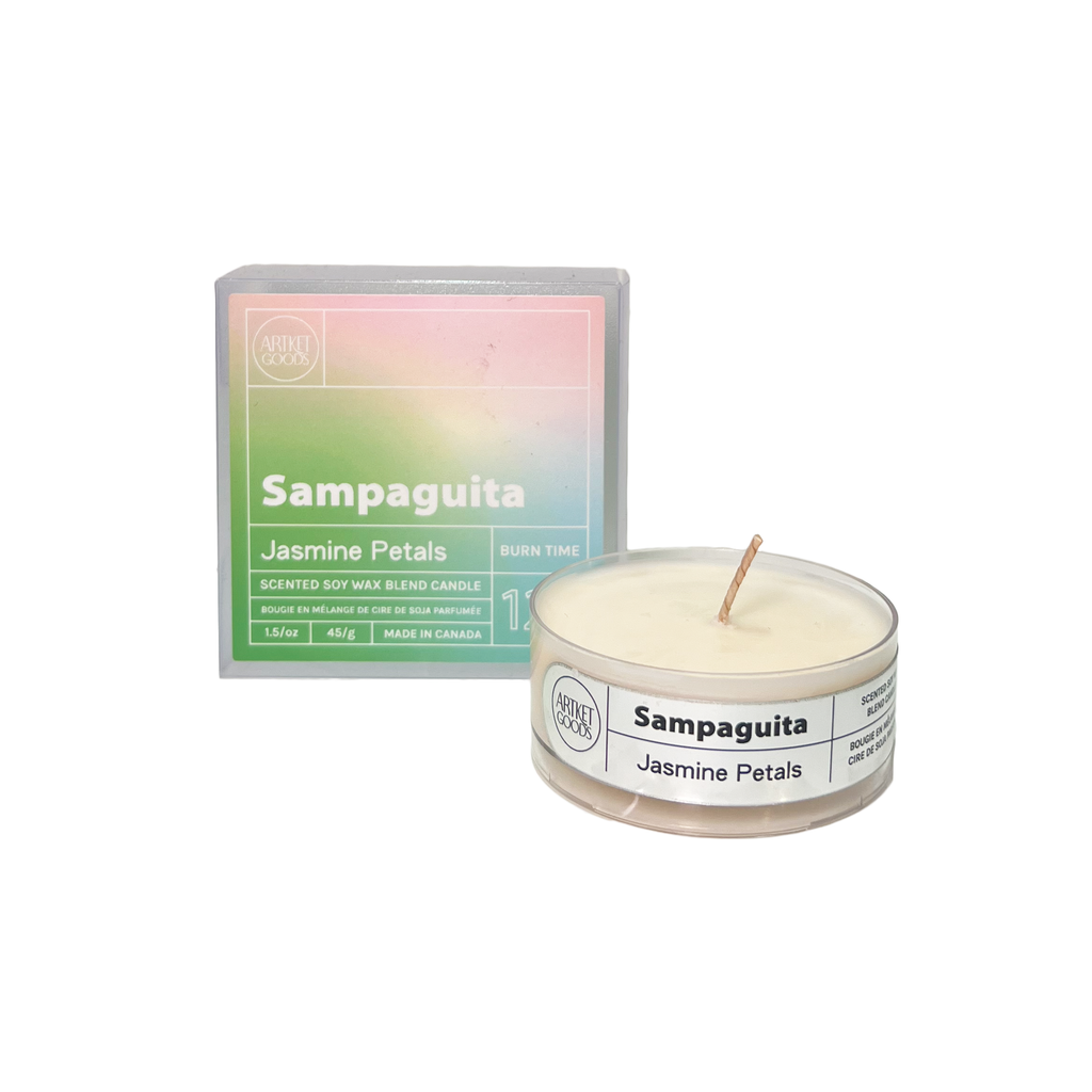 ArtKet Goods Scented Maxi Tealight Candle - Sampaguita Jasmine Petals