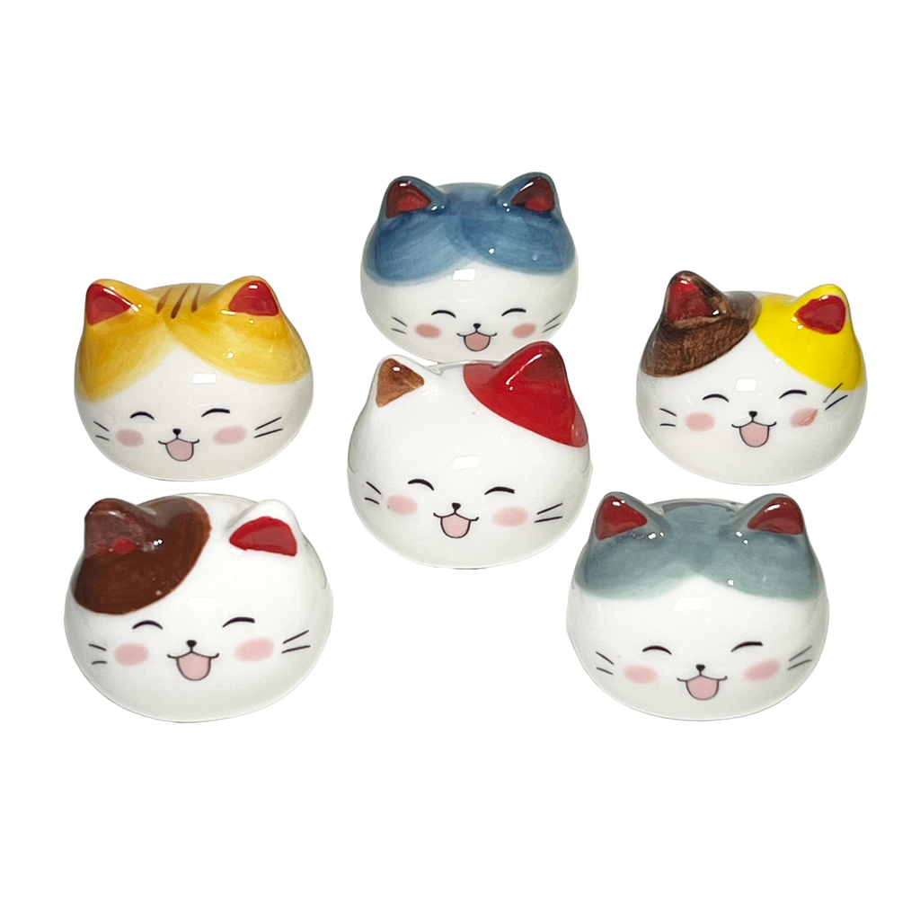 Ceramic Cat Head Chopstick Rest