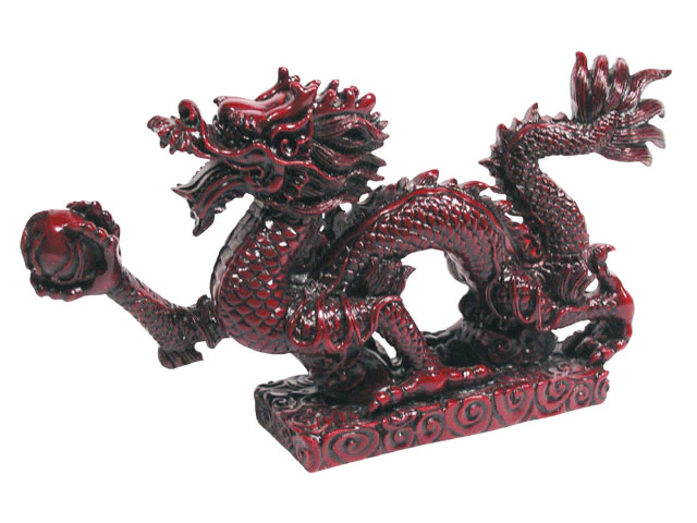 Dragon with Pearl Figurine (XS) - 5" Long
