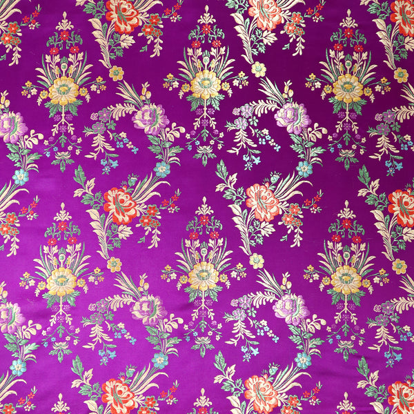 Begonia Brocade Fabric - Purple