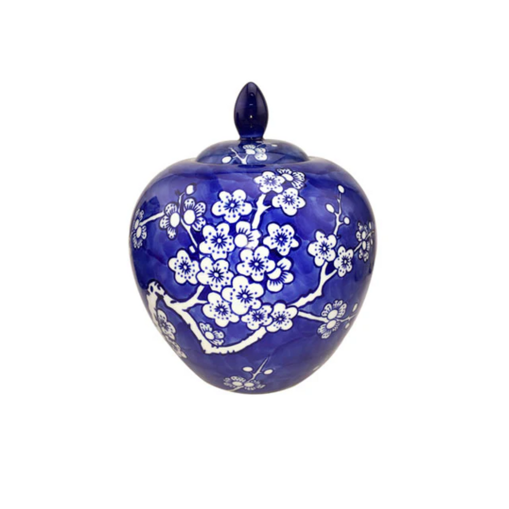 Hand-Painted Plum Blossom Design Porcelain Jar