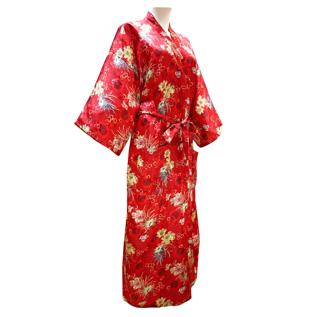 Ankle-Length Robe Mum Print