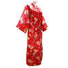 Red Ankle-Length Robe Mum Print