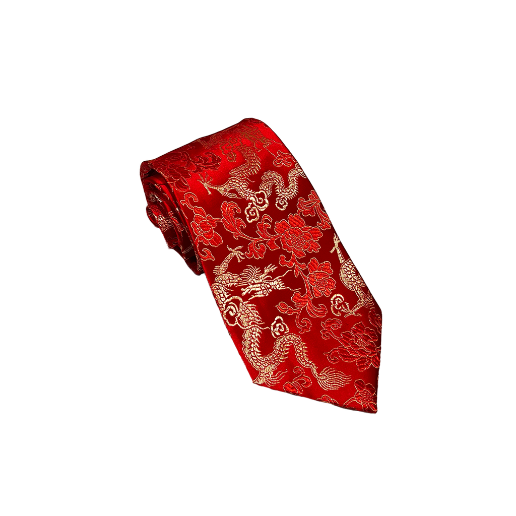 Dragon Brocade Tie (Various Colors)