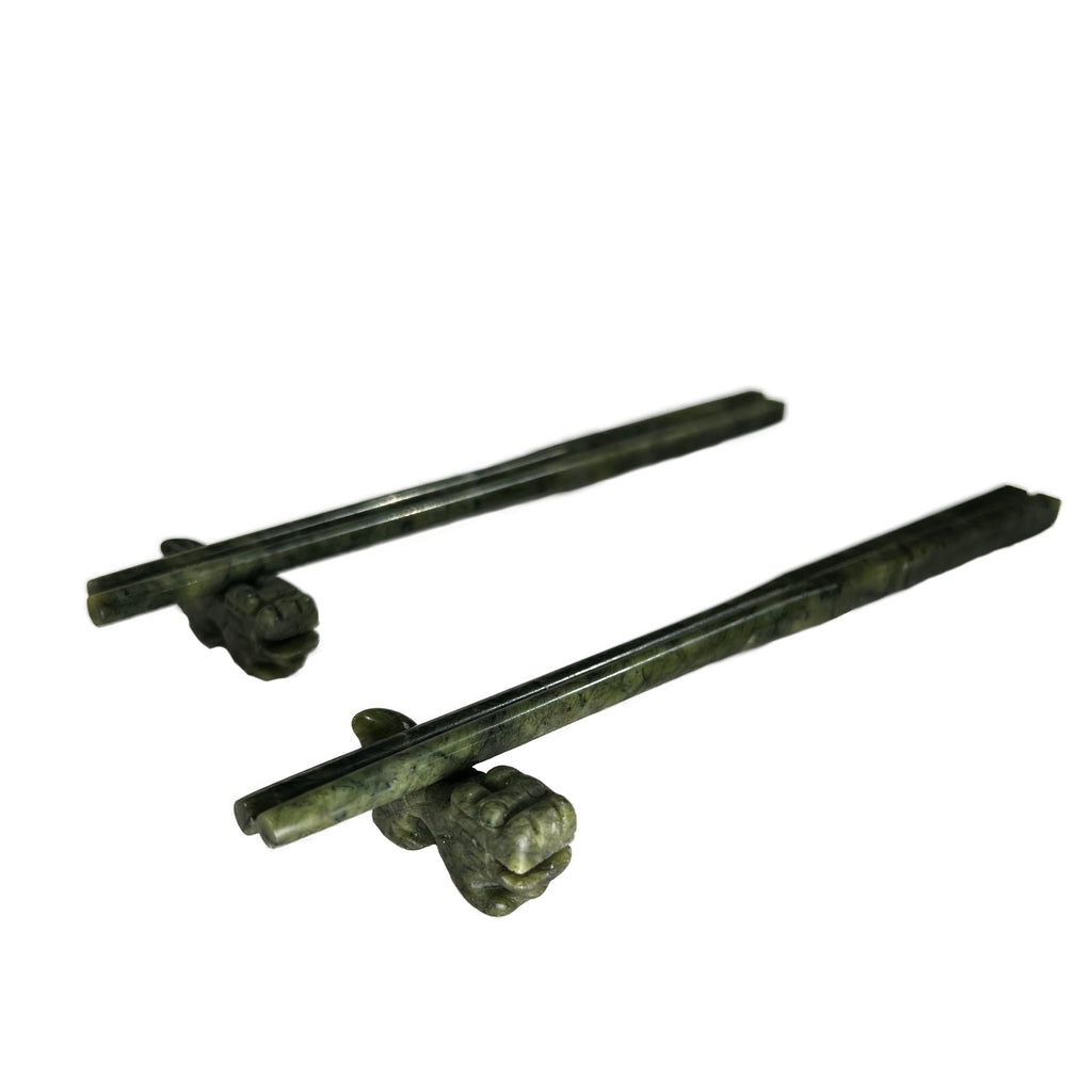 Jade Chopsticks and Rests - Set of 2